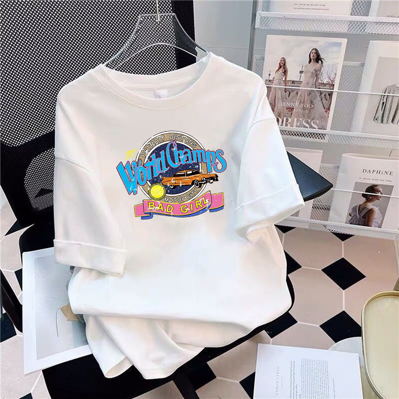 2025 American pure cotton short t-shirt for women's summer oversized loose and chubby mm half sleeved design feeling, niche white top