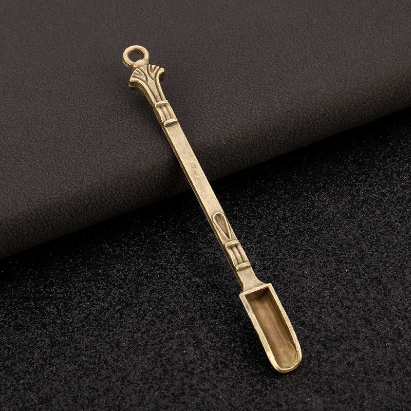 Metal Smoke Shovels Powder Scoop Portable Mini Shovel Spoon Smoking Pipe Snuff Accessories With Hanging Holes