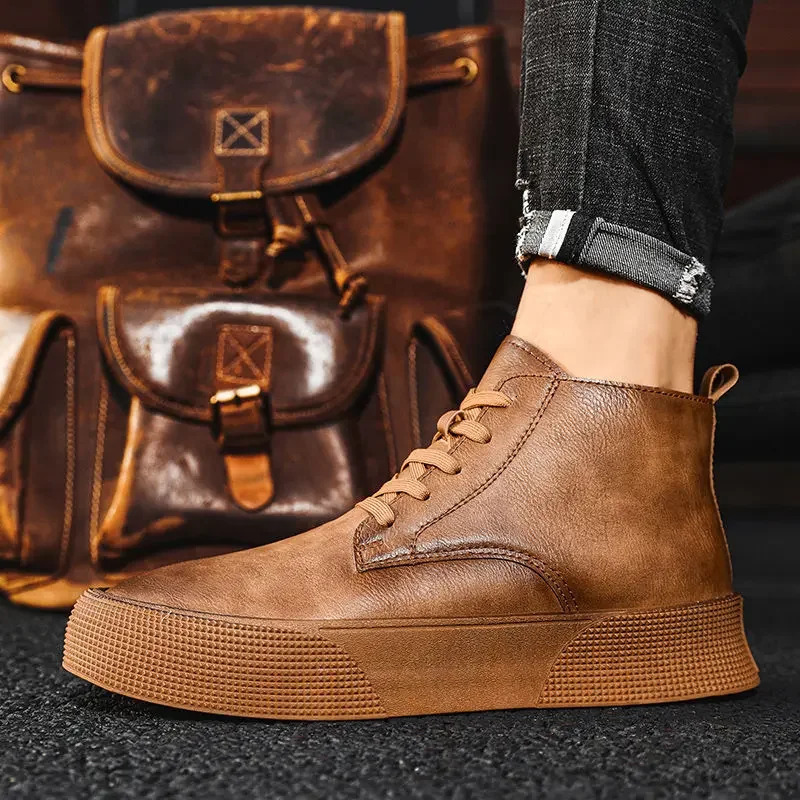 Rubber shoelaces mens shoes anti slip boots Y2k casual fashion sales discounts promotion shoes retro low-priced classic 241031