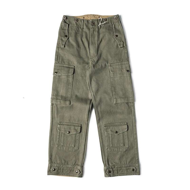 Red Bronson A-10 Modified Flying Trousers 18Oz Twill High Waist Cargo Pants Ameki