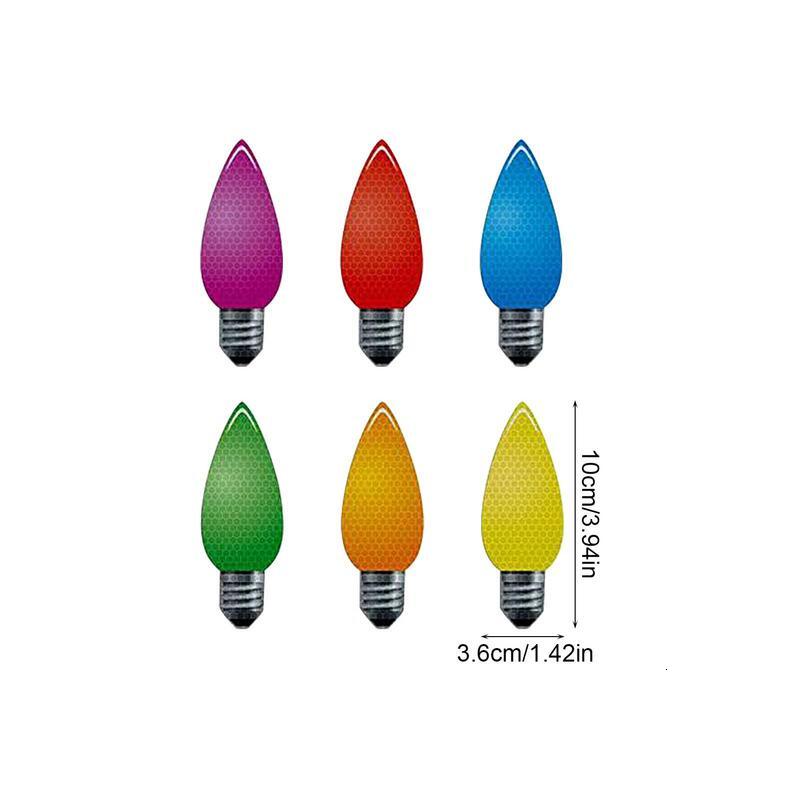 New Magnet For Reflective Light Stickers 6 Bright Colors Car Refrigerator Decorations Christmas Decals