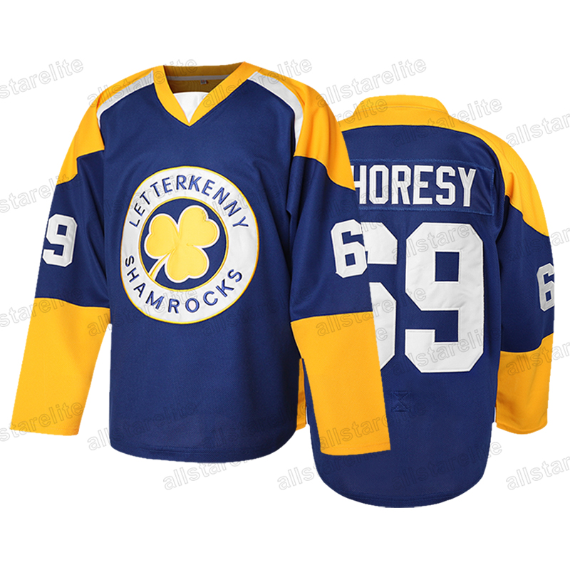 69 Shore SudBery Blueberry Mens Ice Hockey Jerseys Embroidered Details Black Blue Red In Stock Fast Shipping S-XXXL