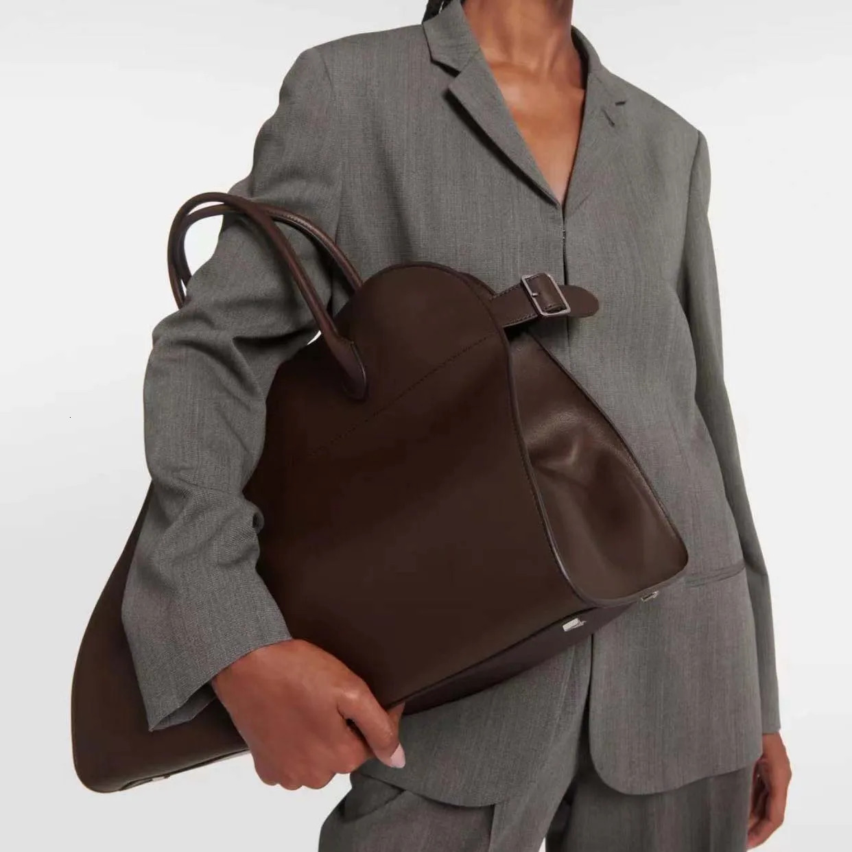 Genuine Leather Large Travel Margaux Handbag Women Shoulder Tote Bags Simple Classic High Quality Bolsa 11