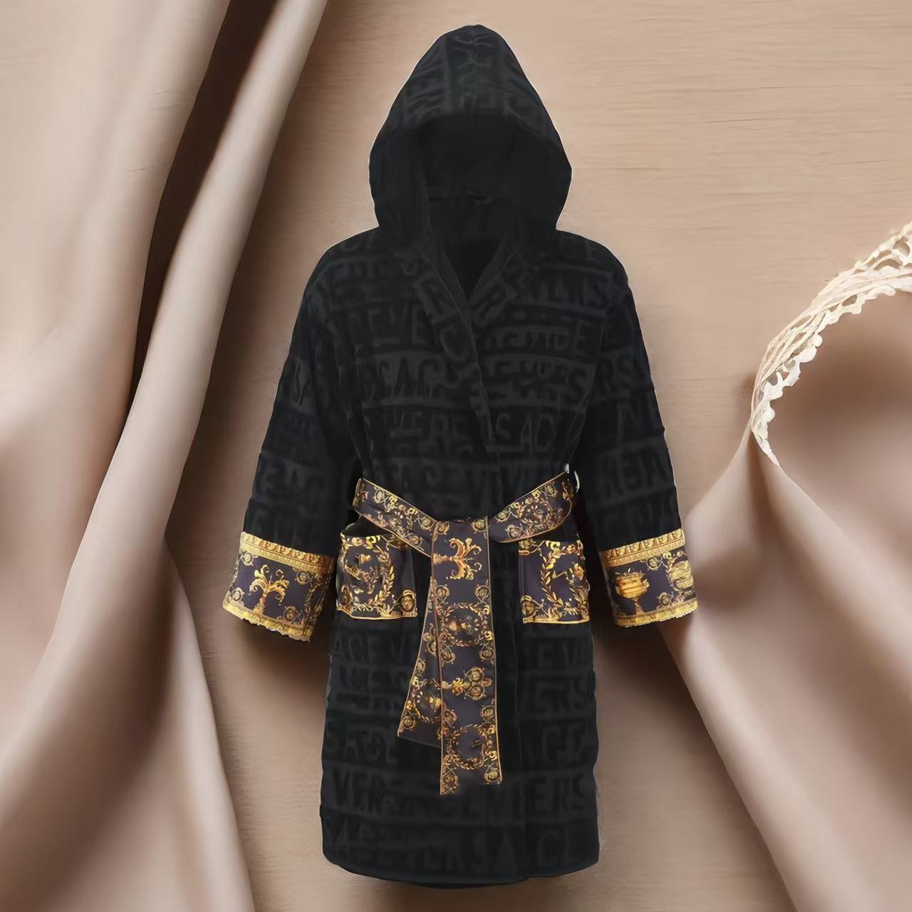 Bathrobe for men and women sleep robe unisex man cotton sleepwear night robe highquality bathrobe Brand designer robe breathable elegr size m-5xl