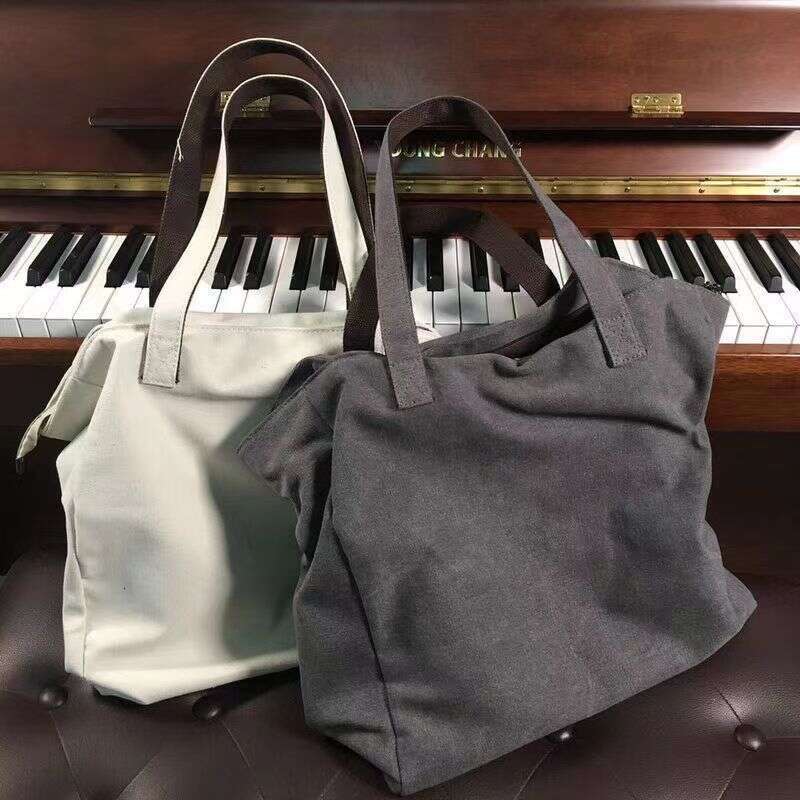 2024 New Versatile Casual Simple Handbag Commuter Large Capacity Fashion Canvas One Shoulder Tote Bag