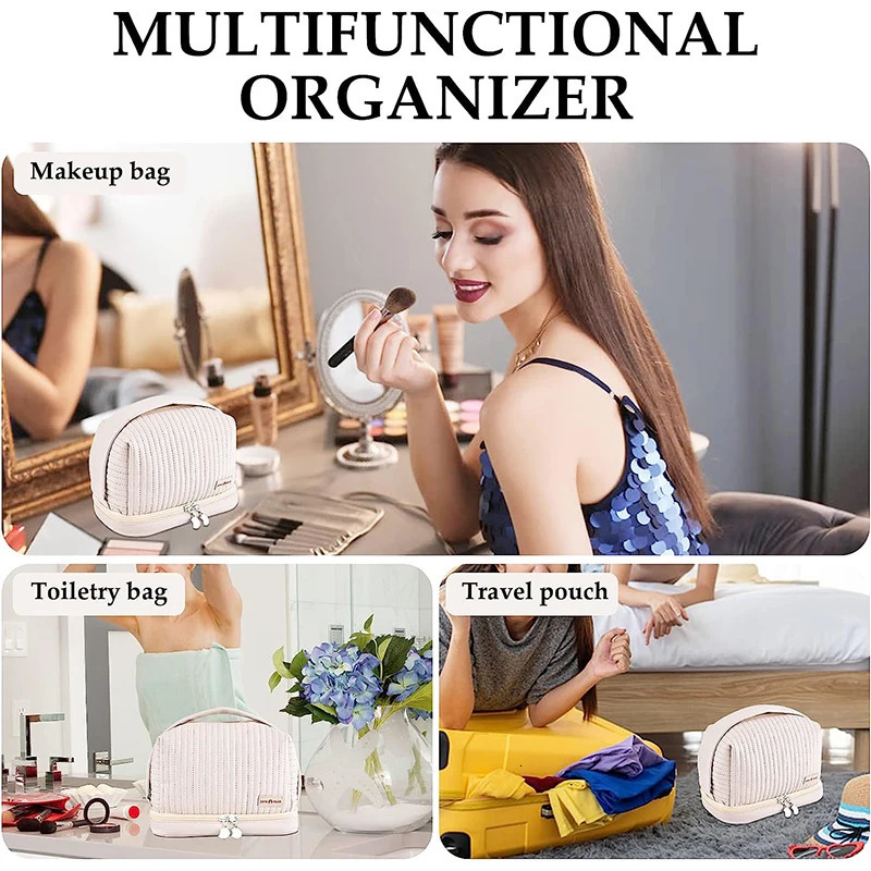 Womens travel makeup bag waterproof bathroom wash bag makeup box storage bag toilet organizer portable womens makeup bag 241031