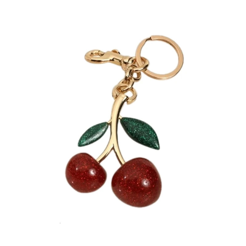 Trendy Cherrys keychain charm and sturdy alloy suitable for car keys and bags 241031