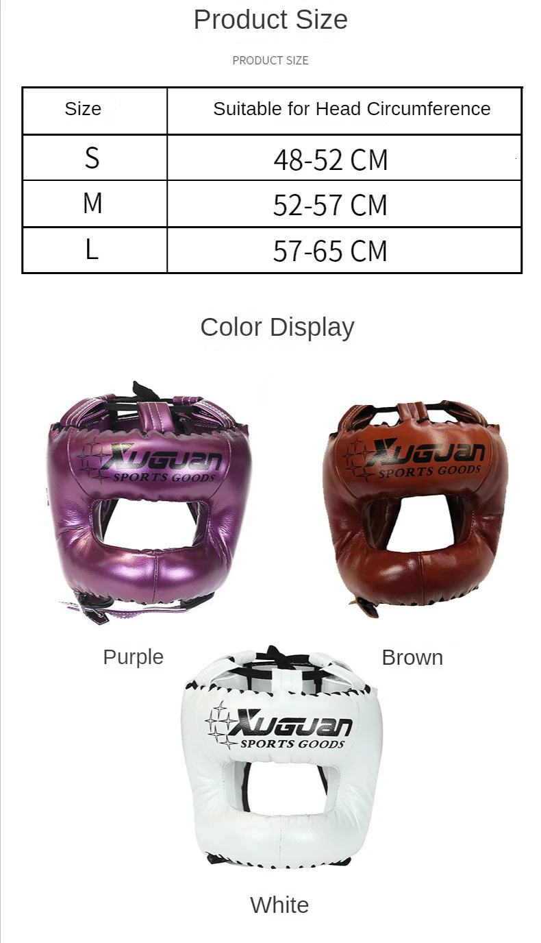 PU Boxing Head Protection Adult Fitness equipment Cross Beam Closed Full Sports Sanda Helmets Taekwondo Accessories 241030