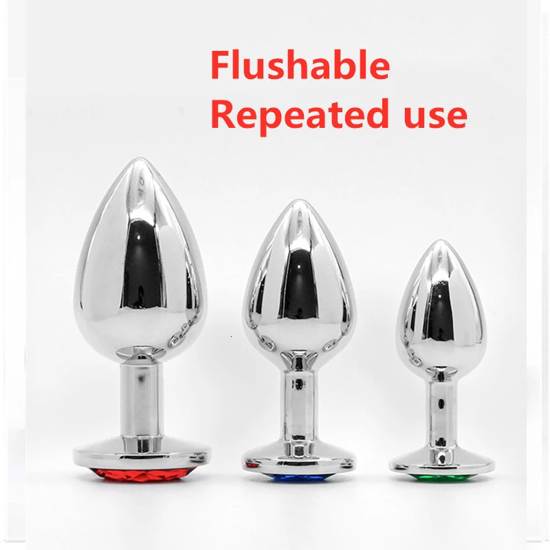 Anal Plug Sex Toys Round Shaped Metal Stainless Smooth Steel Butt Flushable Repeated use FemaleMale Intimate Goods 241031