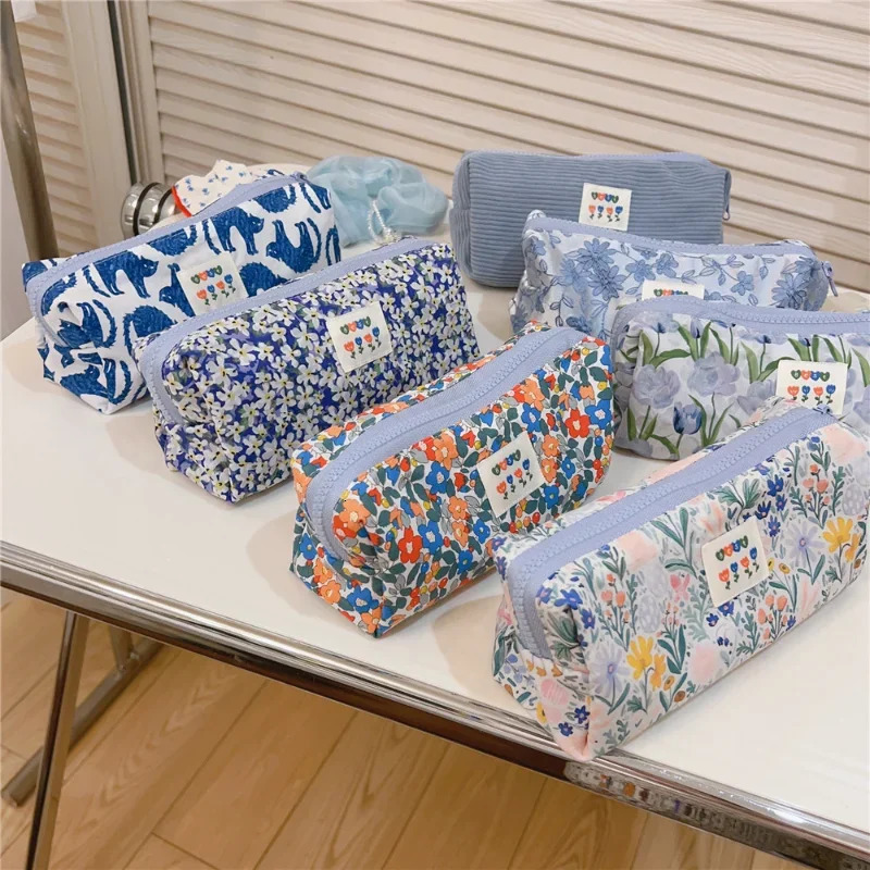 Home>Products>Fashion>Blue>Flower Makeup Bag>Makeup Brush Organizer>Makeup Storage Bag 241031