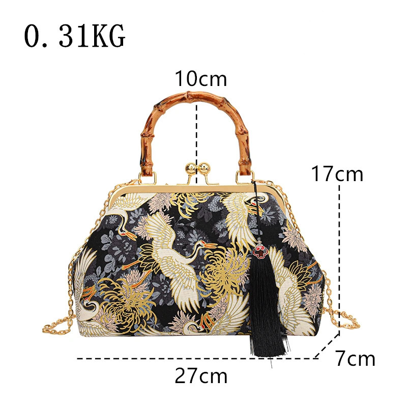 Evening Dress Womens Clutch Bag Bridal Wedding Clutch Wallet Chain Shoulder Bag Small Party Handbag Rattan Handle Handbag 241031