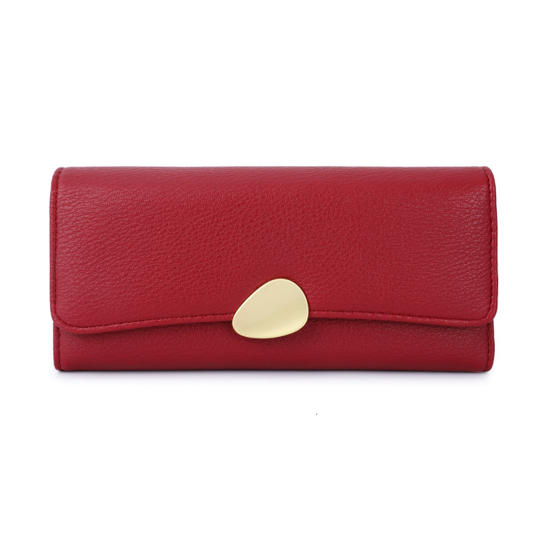 New designer Tailian classic lychee three fold wallet long women's handbag wallet