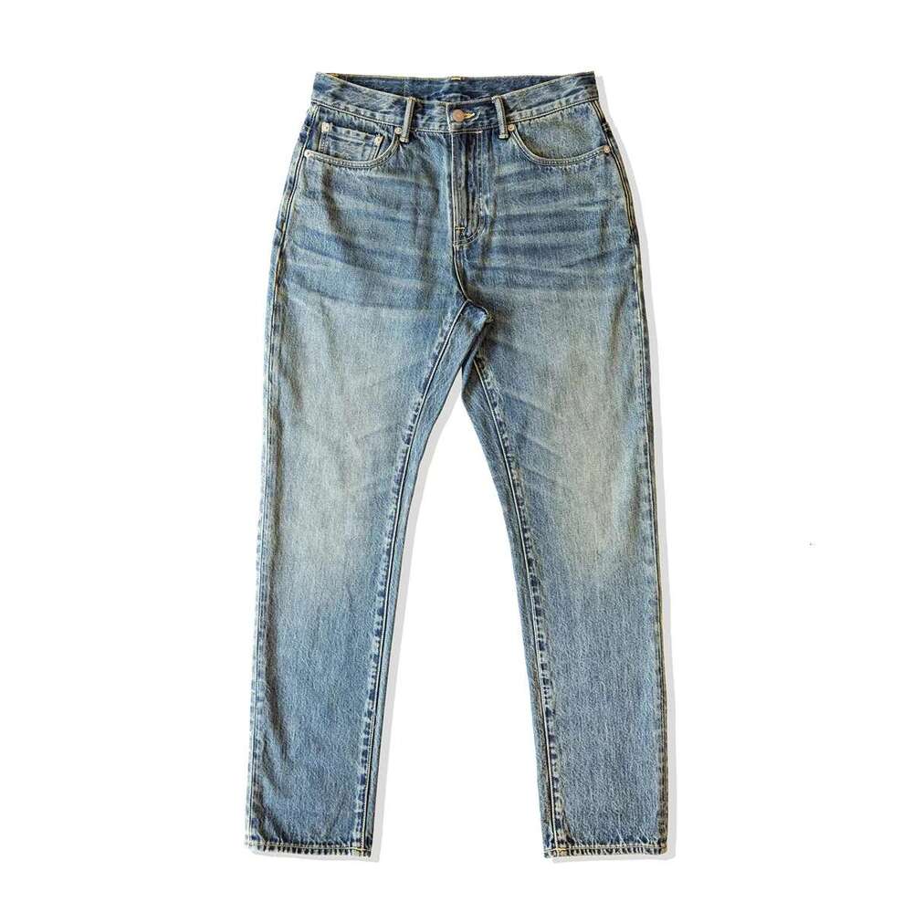 Red Tornado Vintage Wash 705 Jeans Slightly Tapered Fit Light Blue Men's Casual Denim Pants