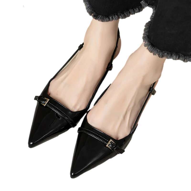 Pointed Toe Sexy Mid Heels Party Women Sandals Designer Summer Brand Pumps Sgback Casual Shoes Dress Slippers 2023 New