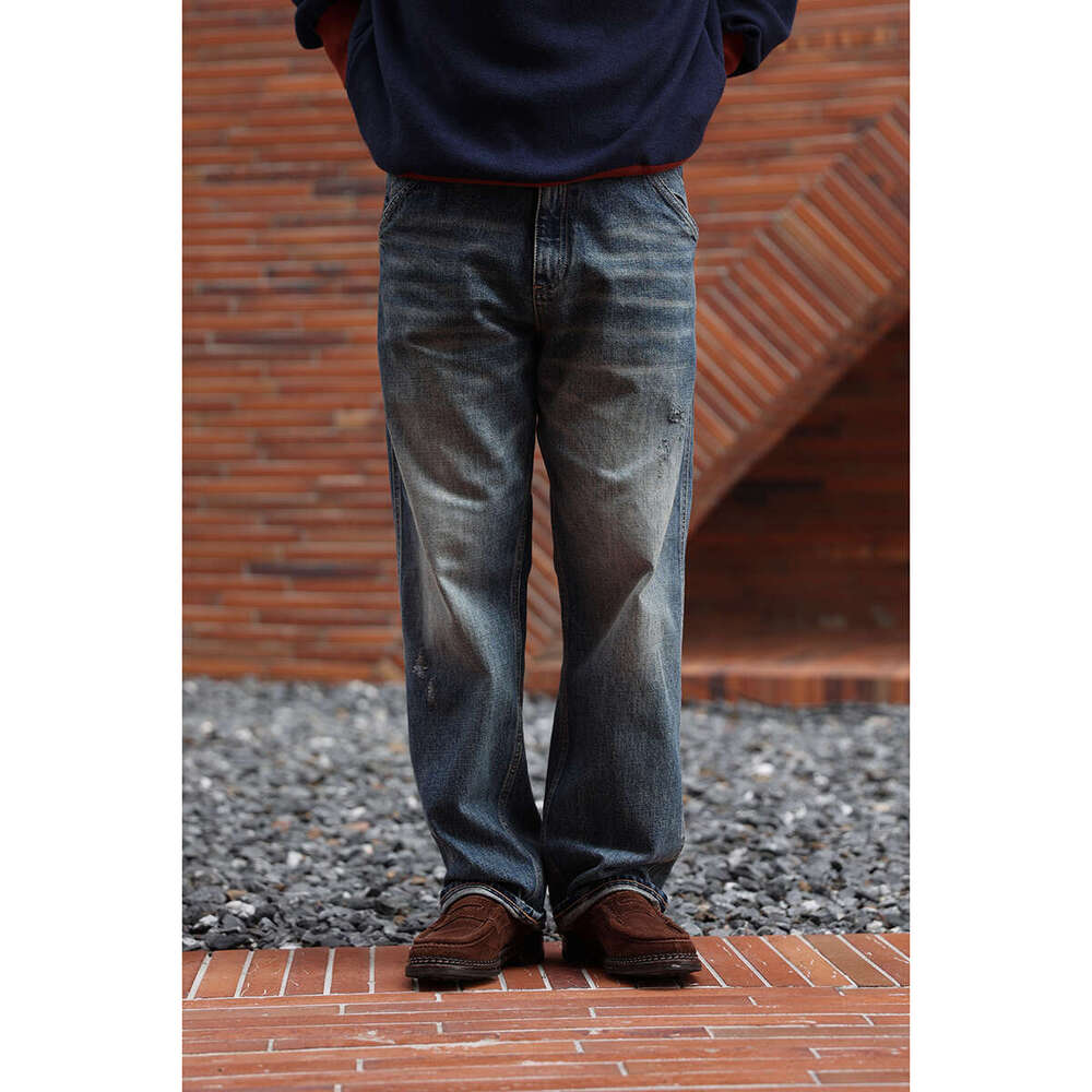 Second Order Washed Jeans Vintage Streetwear 13Oz Seedge Denim Pants For Men