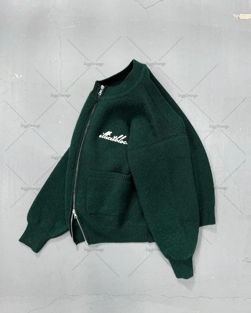 Hiphop Retro Streetwear Sweater High Street Harajuku Letter Embroidery Colorful Zipper Cardigan Men Casual Fashion Jacket 241031