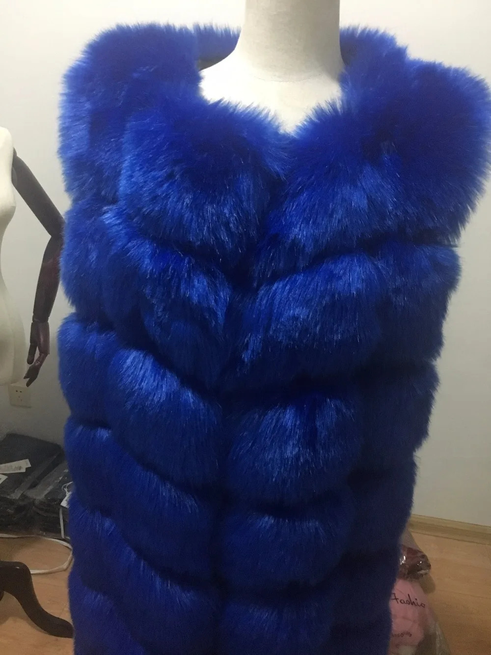 8-10 steps Longer Fluffy Fur Coat Winter Women Faux Fox Fur Parkas Furry Slim Fur Vest fashion Fur Outerwear 241031