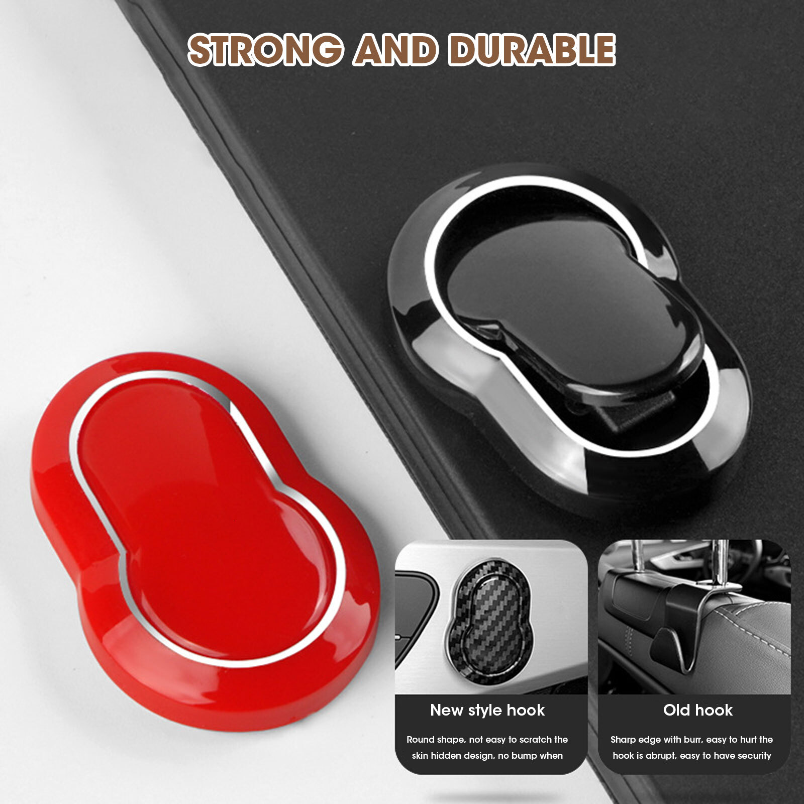New Car Hoo Interior Storage Holder For USB Cable Headphone Key Seldhesive Dashboard Wall Hanging Hook Auto Accessories