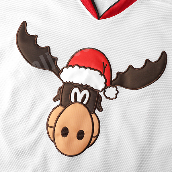 Customizable holiday white hockey sweater pullover, suitable for men/women/youth - customizable with any name and number