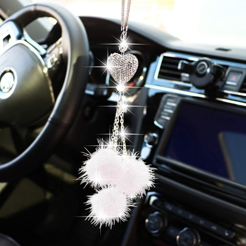 New Fashion Dia Car Accessorie Bg Hairball Rearview Mirror Pendant Birthday Gift Auto Decoraction Ornaments