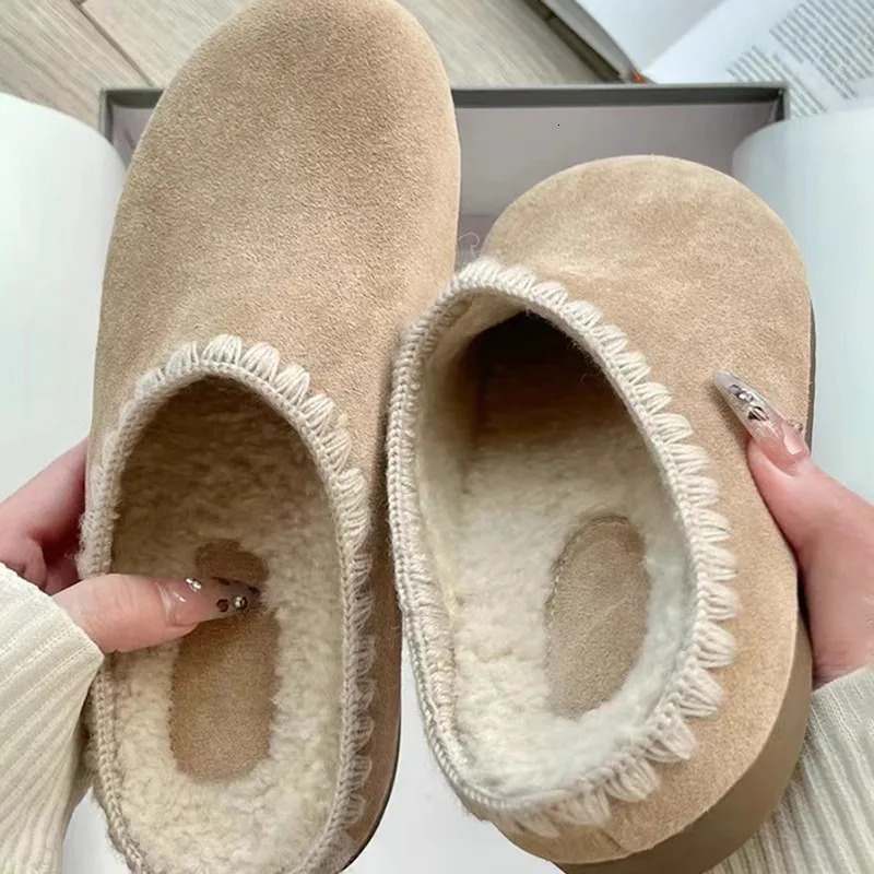 womens closed toe slider winter warm chlorine sandals womens retro fashion garden mule Clog slider 35-40 241031