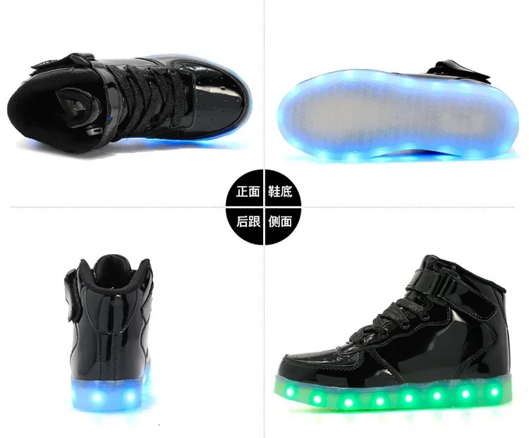 Size 2542 Remote Control USB LED Shoes for Children Adult Feminino Tenis Kids Boys Girls Luminous Sneakers with Lights 241030