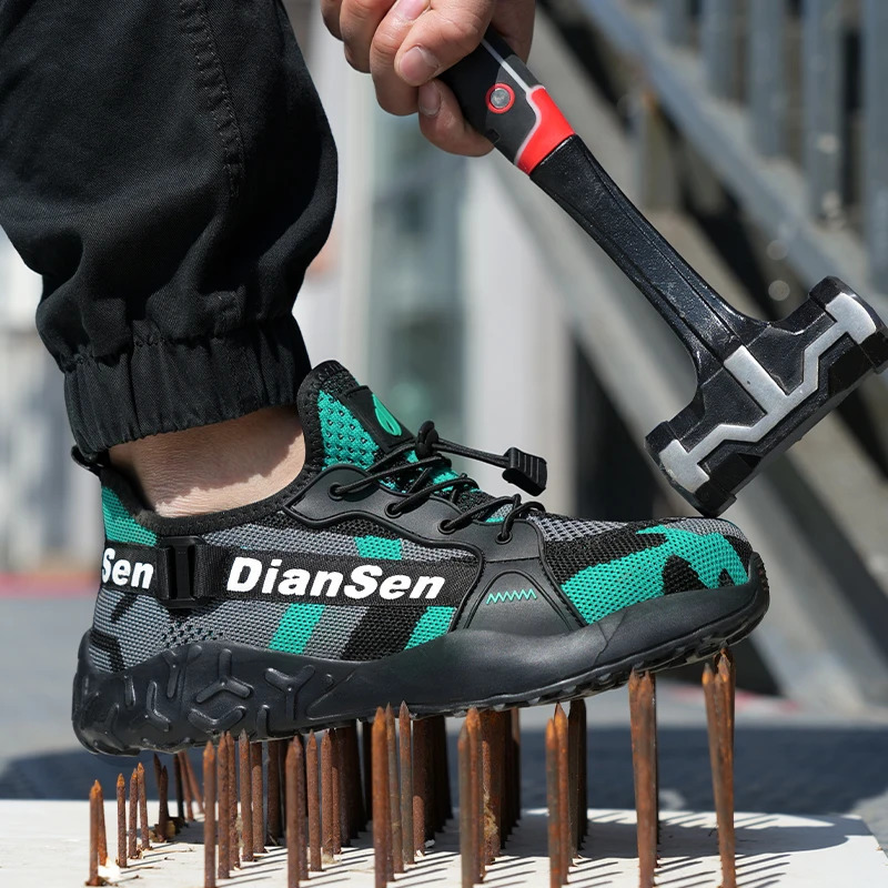 Work Sneakers Steel Toe Shoes Men Safety Shoes Puncture-Proof Work Shoes Boots Indestructible Footwear Security Lightweight 241031