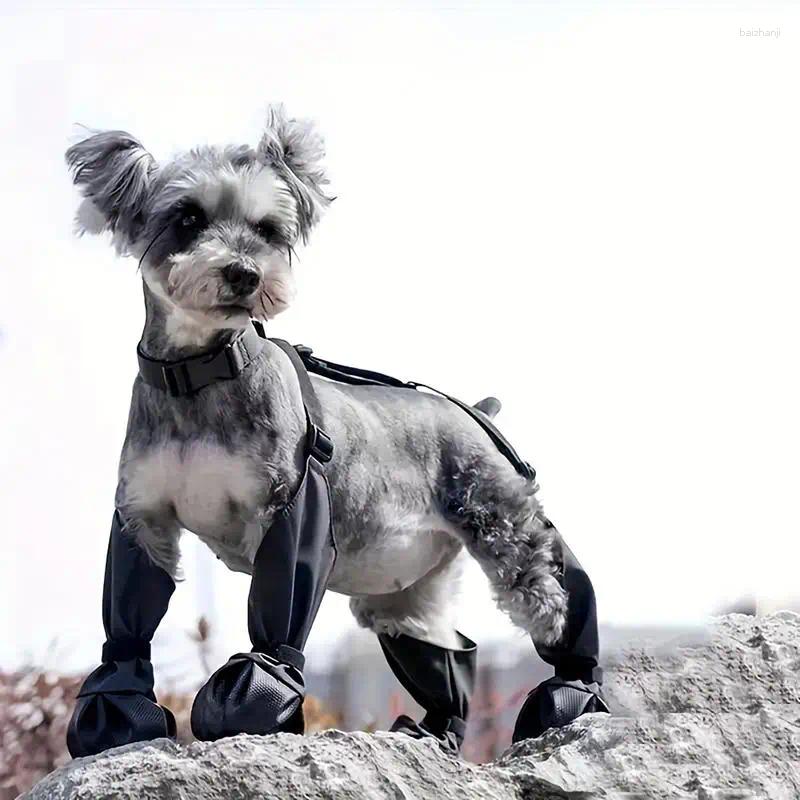 Dog Apparel Waterproof Boots Anti-Slip Shoes With Rugged Rubber Sole Pet Protector For Small Medium Dogs