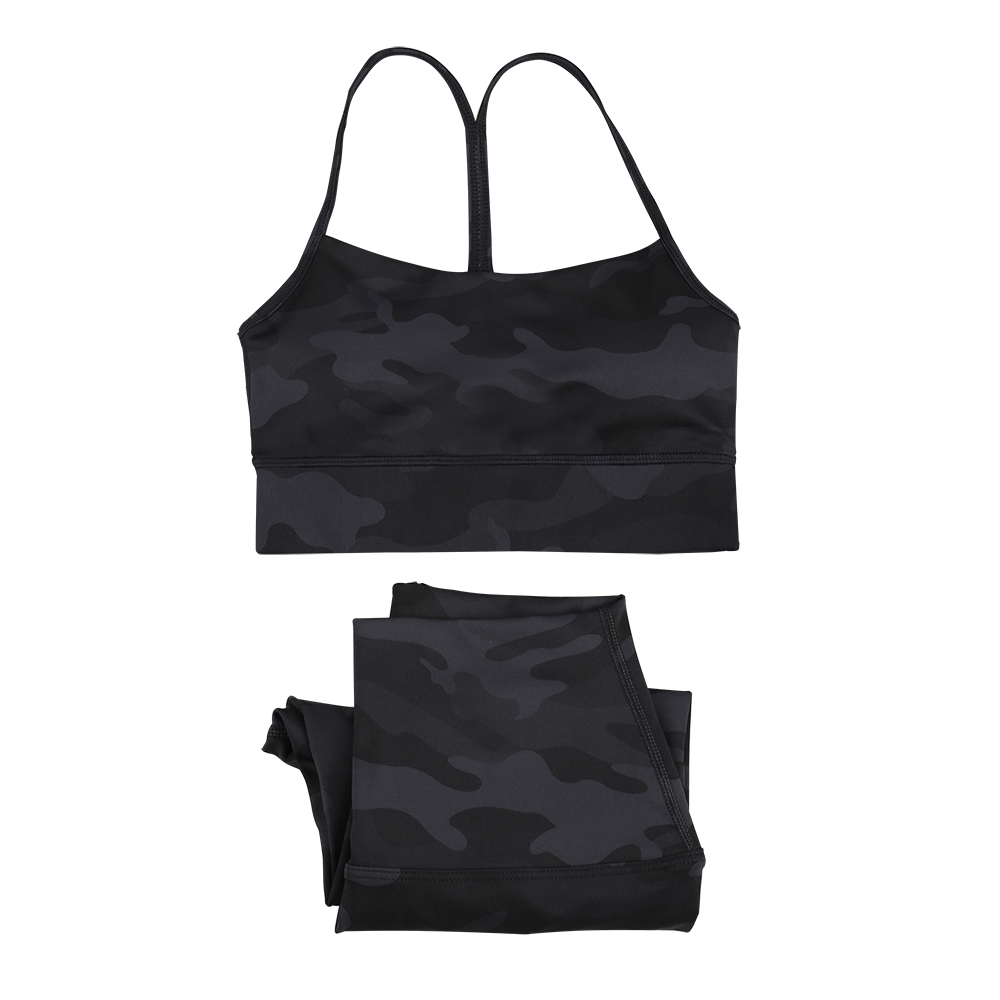 Womens 2-Piece Yoga Set Women Yoga Set Gym Top Y shaped Bra Fitness High Waist Push Up Align Leggings Workout Set U-Shape Bra High-Waisted Yoga clothe