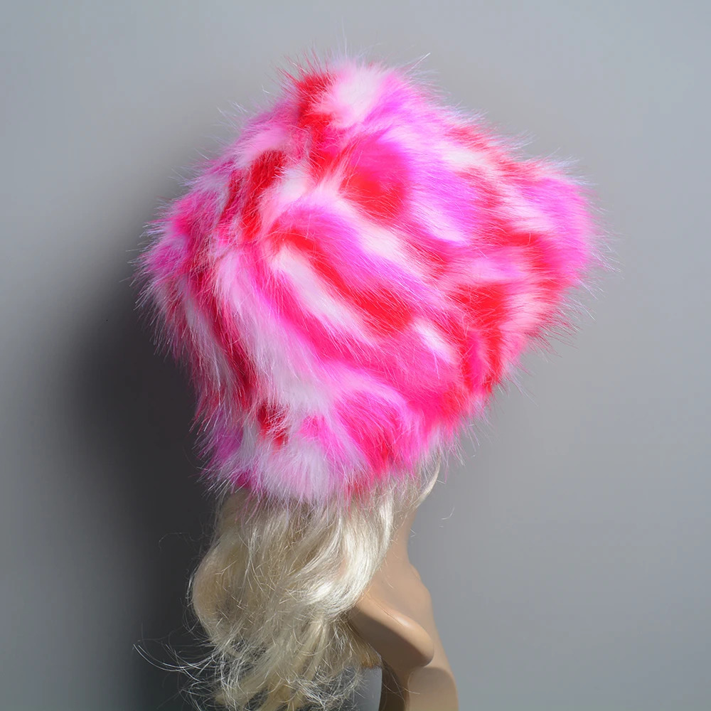 Faux Fur Hat Womens Elegant Autumn and Winter Fur Fisherman Hat Korean Senior Warm Bucket Hat 2024 Color 241030