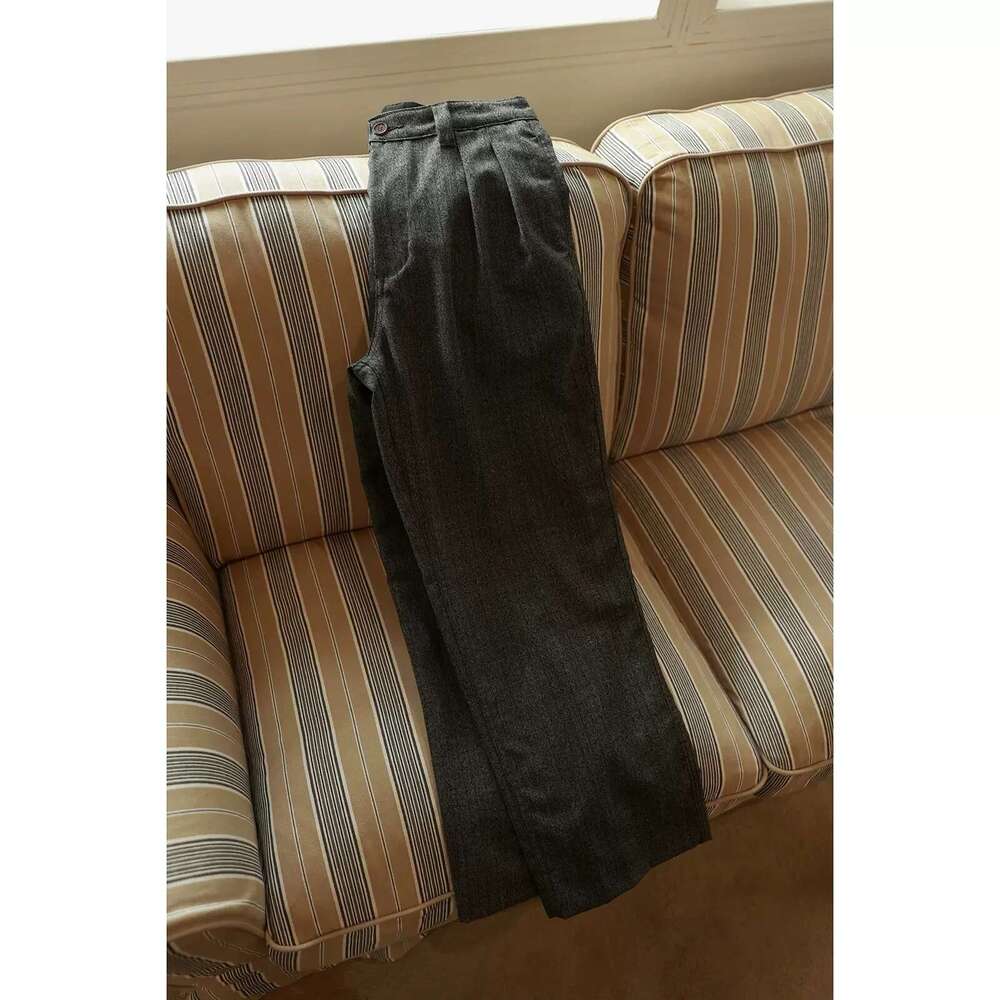 Second Order 2-Tuck Pants Relaxed Fit Straight Leg High Waist Men's Pleated Trousers