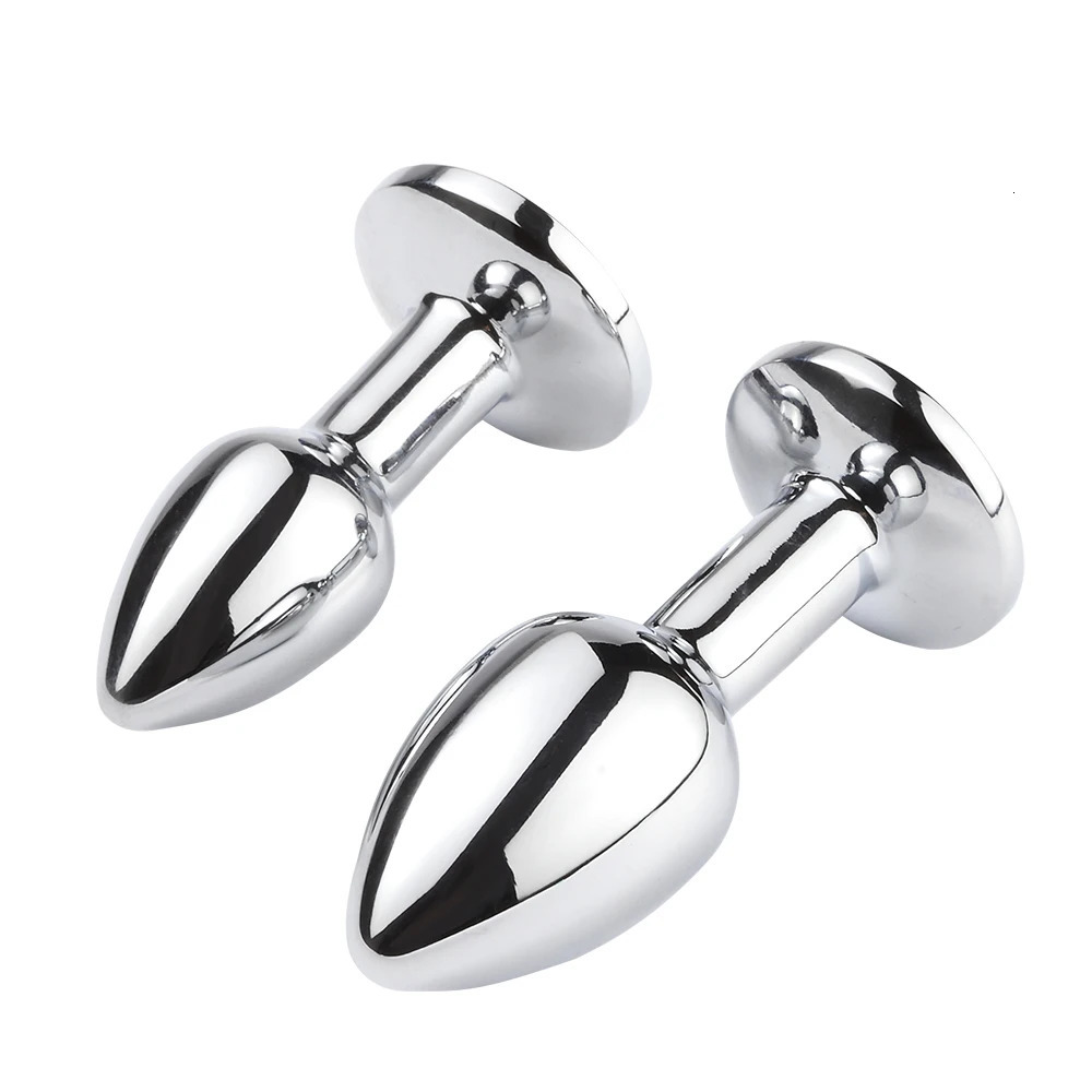 1Pcs Metal anal plug Jewelry base novice player to senior player 5 size Butt g-point massage sex toys 241031