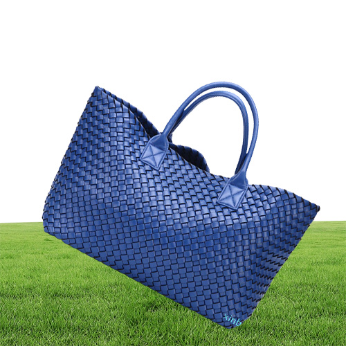 Brand Dign Woven Handbags for Women Bal Fashion Tij Weave Hand Shoulder Lady Great Capacity Purse Shopping Man bag395E