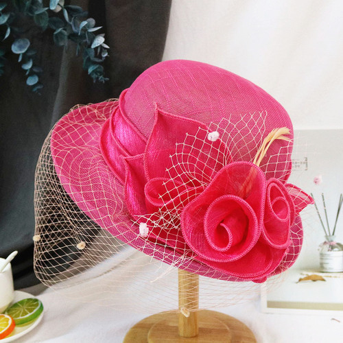 Wide Brim Hats Bucket Flower Fascinators Races For Women Elegant Banquet Fascinator Hat Girls Ladies Formal Wedding Dress Fedora 230831