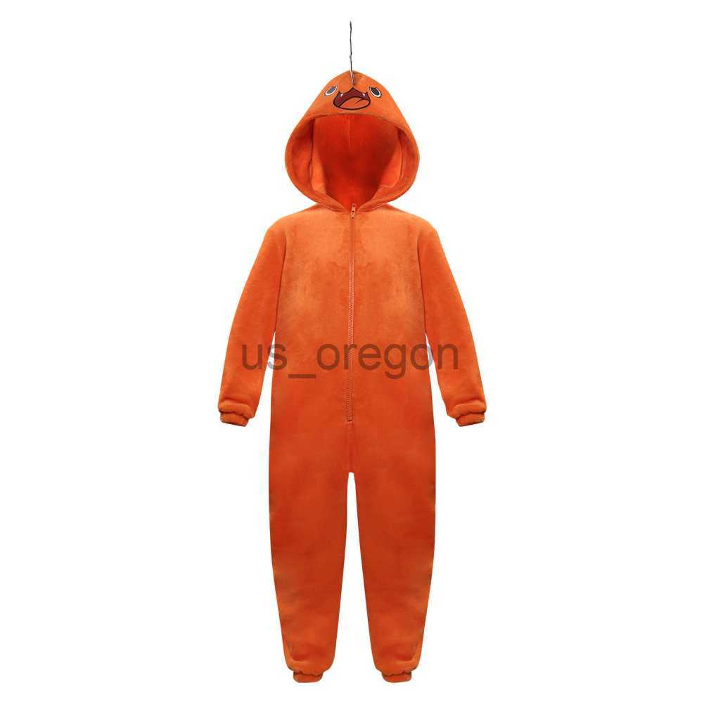 home clothing Anime Chainsaw Man Pochita Cosplay Pajamas Fantasia Adult Kids Flannel Home Clothes Cartoon Hooded Winter Pajamas Sleepwear x0902