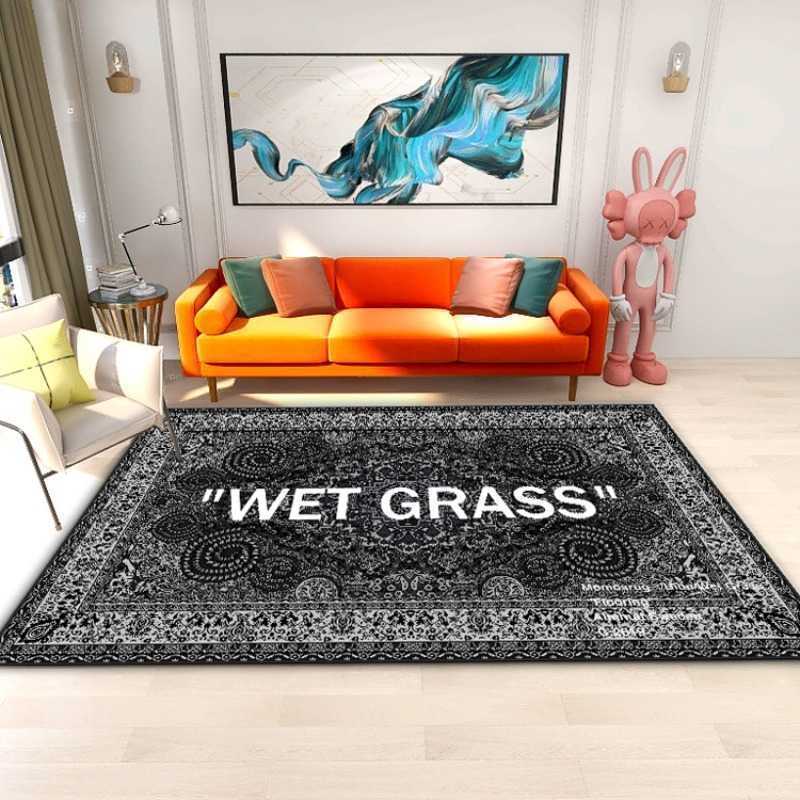 Wet Grass Carpet Brand Green Living Room or Bedroom Bedside Bay Window Sofa Home Decor Mat Large Area Rug 230901