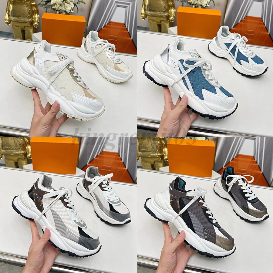 Run 55 Sneakers Designer Casual Shoes Men Women Run Away Sneakers Rubber Sole Leather Outdoor Trainers Vintage Platform Printing Shoe