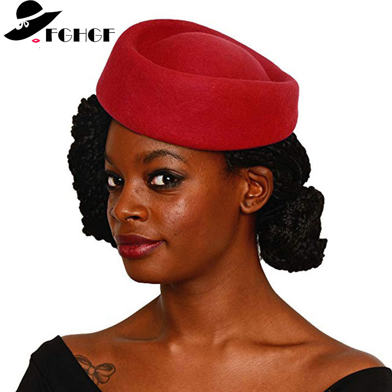 Wide Brim Hats Bucket Wool Air Hostesses Pillbox Hat Millinery Making Fascinater Base Stewardess Oval Retro Cocktail Party Wedding Church 230831