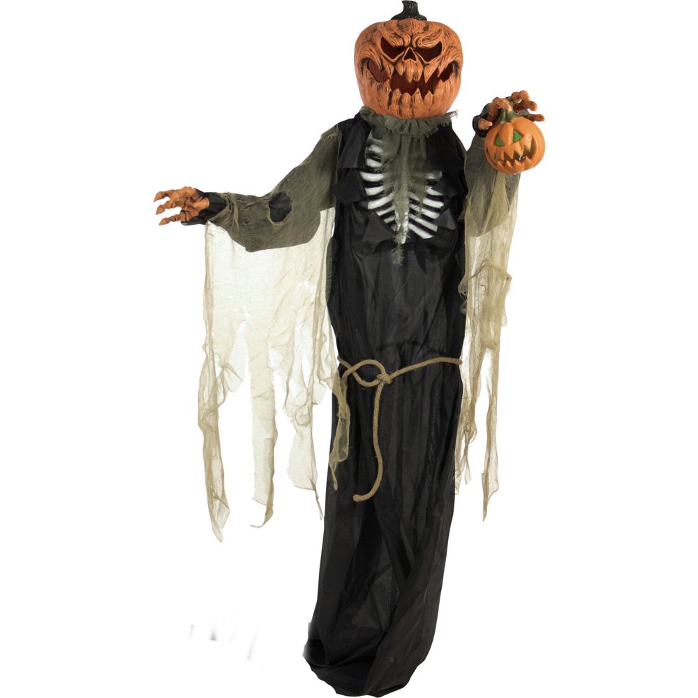 Halloween Life-Size Animatronic Pumpkin Man