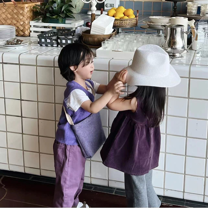 Wide Brim Hats Bucket Fashion Parent child Straw Hat Girls Boys Sun Beach Foldable Women Panama Summer Fedros Holiday Gifts Wholesale 230831