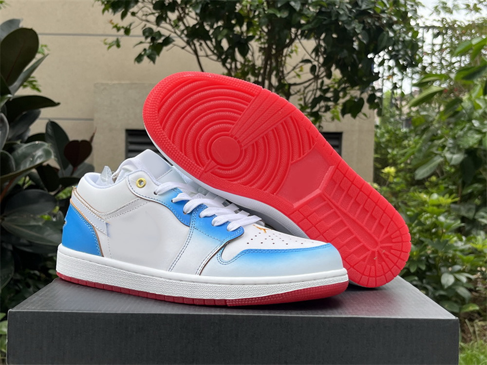 Basketball Shoes Low 1 1s Mens Og Gradient Game Royal White University Blue Fn8895-141 Women Sneakers