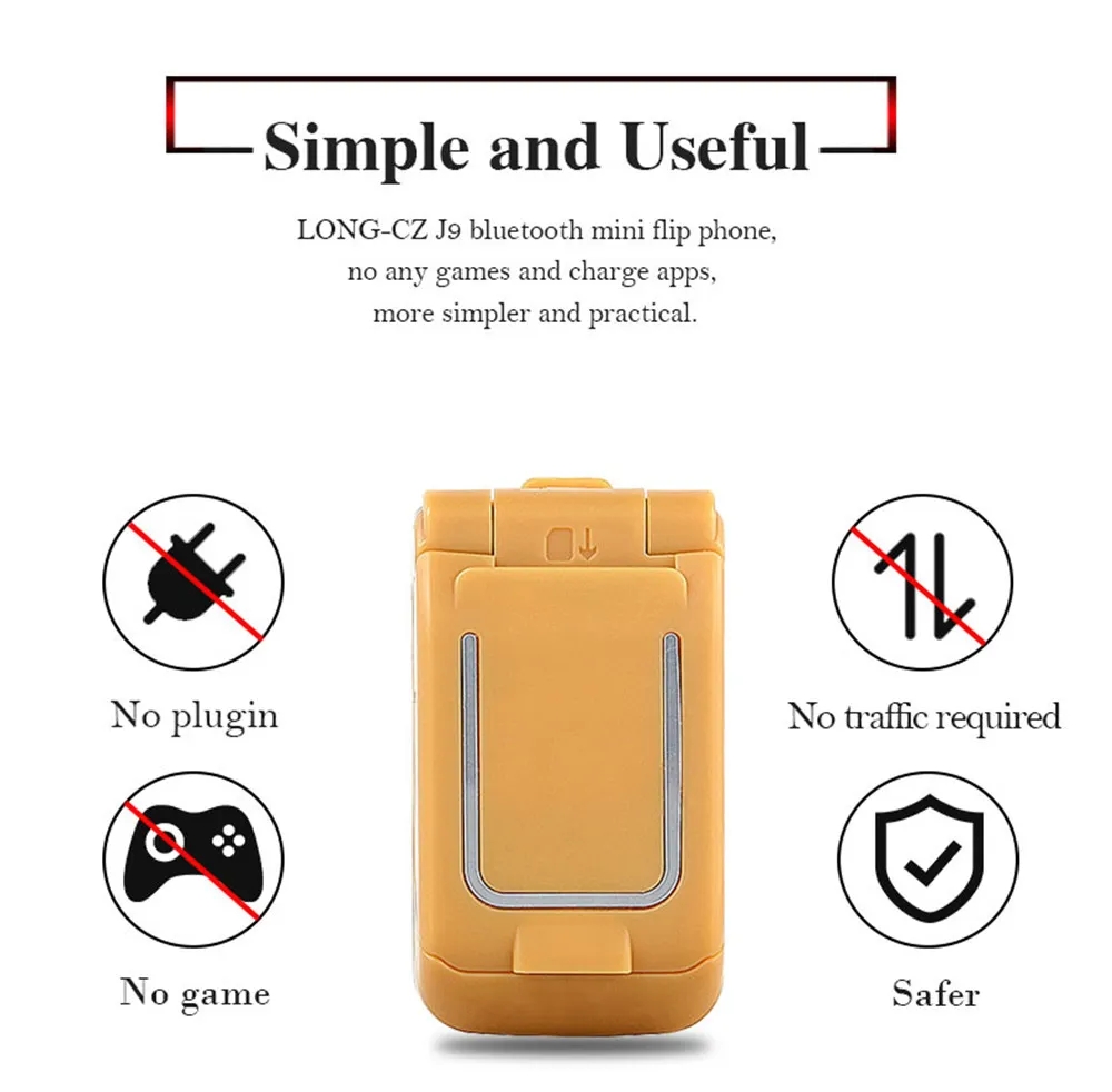 New Smallest Flip Cell phones Original J9 Intelligent anti-lost GSM Bluetooth Dial Magic Voice Mini Backup Pocket Portable Mobile Phone for Kids