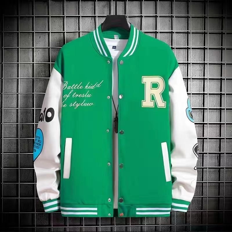 Men's Jackets Big M Letter Print Hip Hop Patchwork Baseball Mens Bomber Men Spring Oversized Streetwear Coats 230831Z