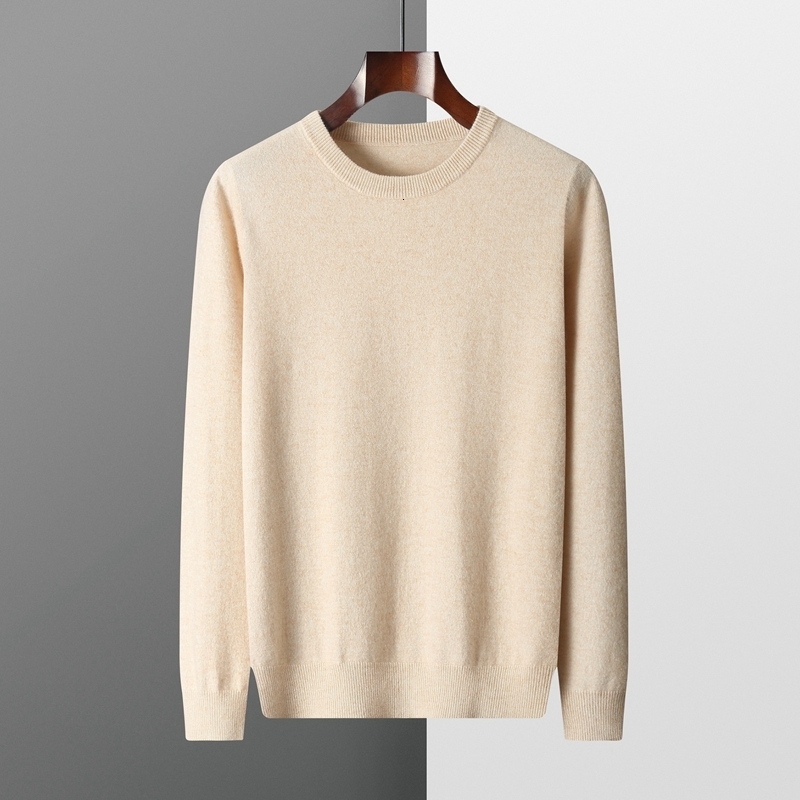 Men's Sweaters Zocept 100 Merino Wool Sweater Round Neck Thickened Tops Autumn Winter Soft Warm Casual Solid Color Knitted Pullover 230831