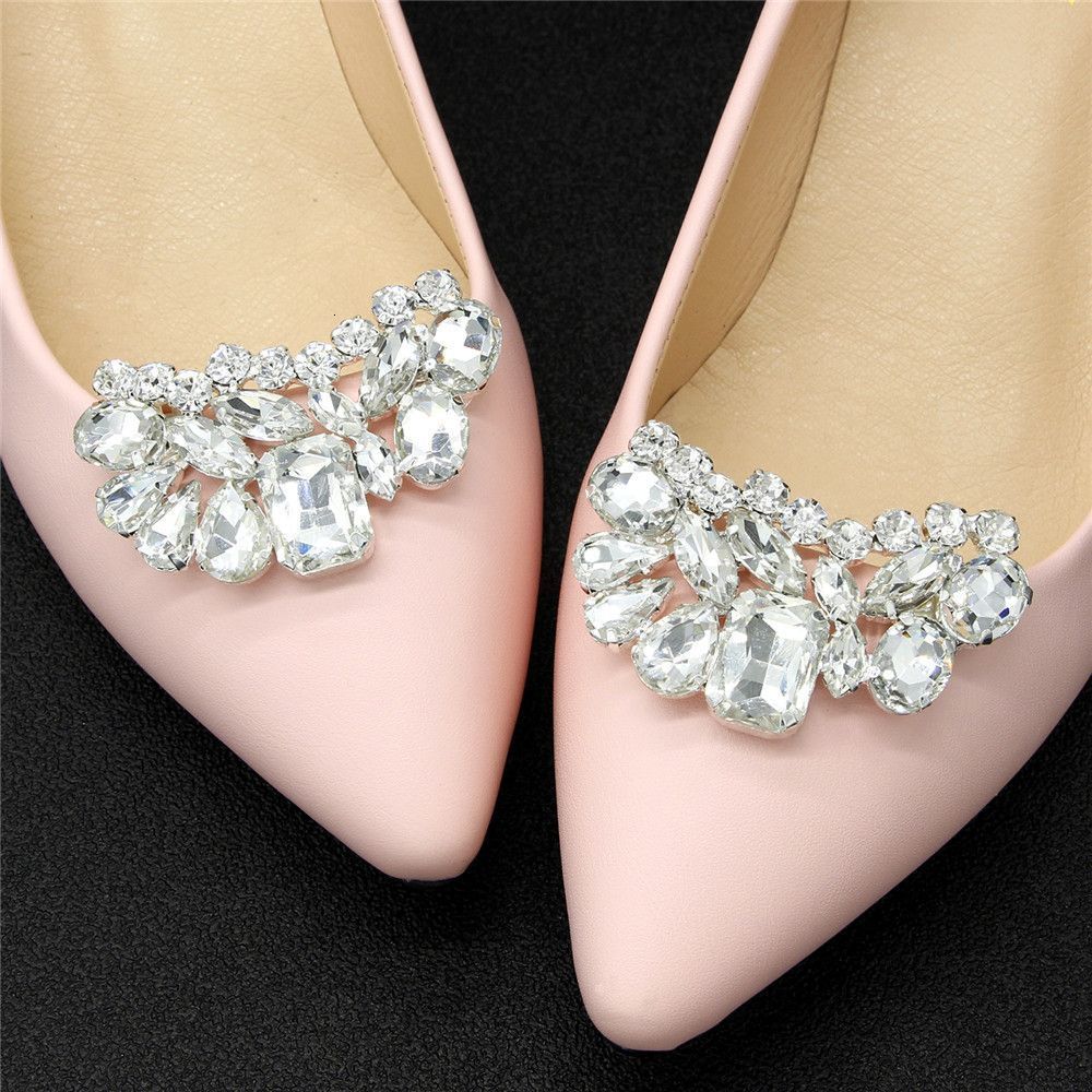 Shoe Parts Accessories 2Pcs Shoe Clip Pearl Charm Buckle Shiny Decorative Clips Brooch Wedding Bride Shoe Decorations Shoe Accessories 230831