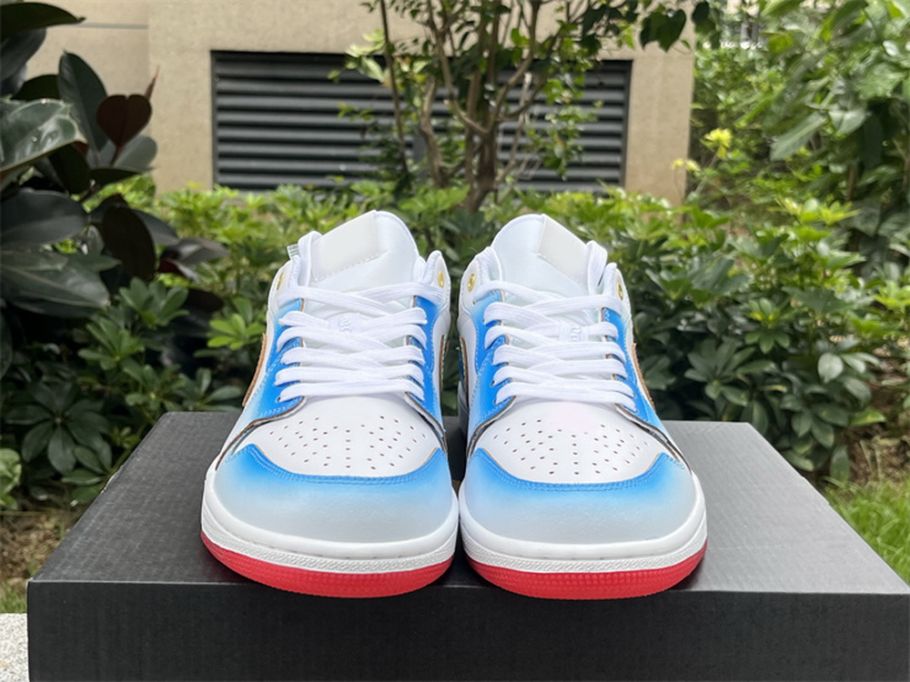 Basketball Shoes Low 1 1s Mens Og Gradient Game Royal White University Blue Fn8895-141 Women Sneakers