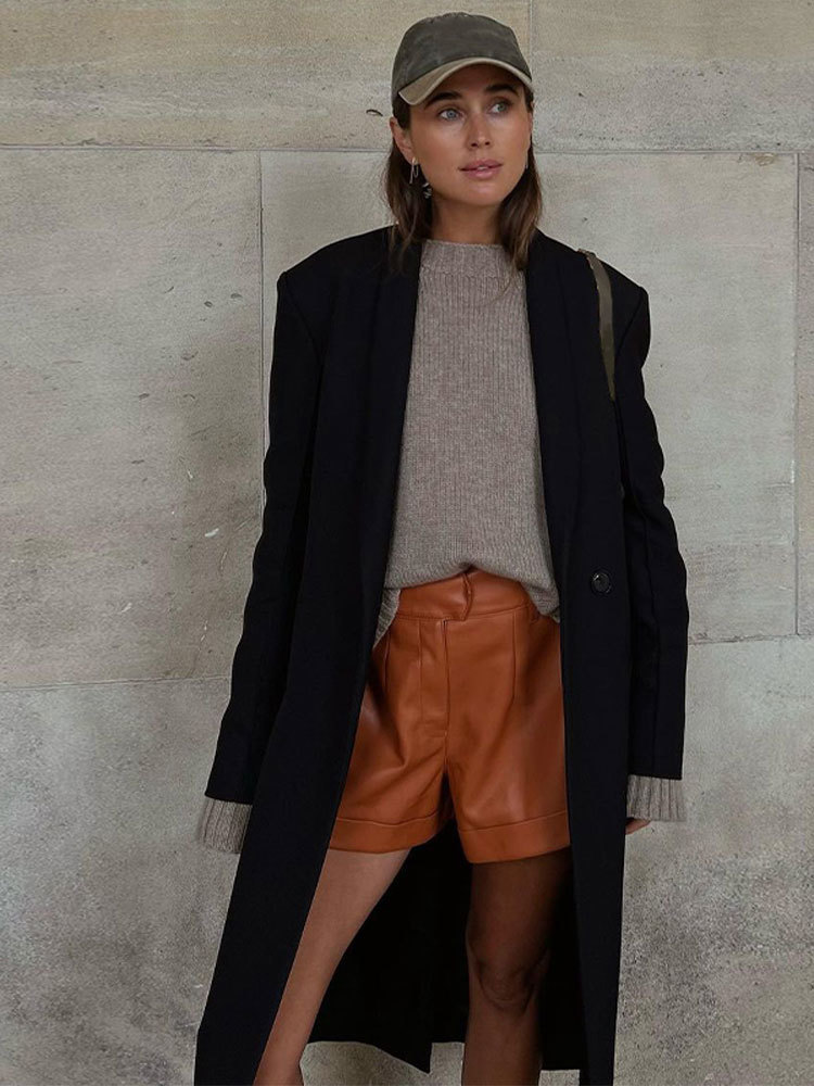 Womens Wool Blends Fashion Black Lapel Long Sleeve Overcoat Cardigan For Woemn Elagnt Thick Warm Solid Jacket Ladies Antumn Winter Coat 230831