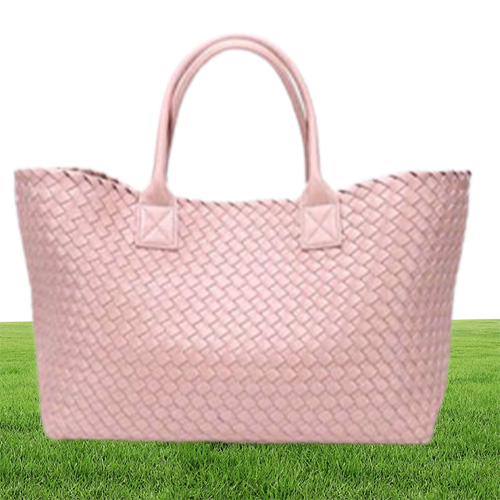 Brand Dign Woven Handbags for Women Bal Fashion Tij Weave Hand Shoulder Lady Great Capacity Purse Shopping Man bag395E