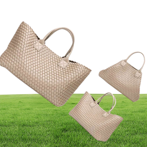 Brand Dign Woven Handbags for Women Bal Fashion Tij Weave Hand Shoulder Lady Great Capacity Purse Shopping Man bag395E