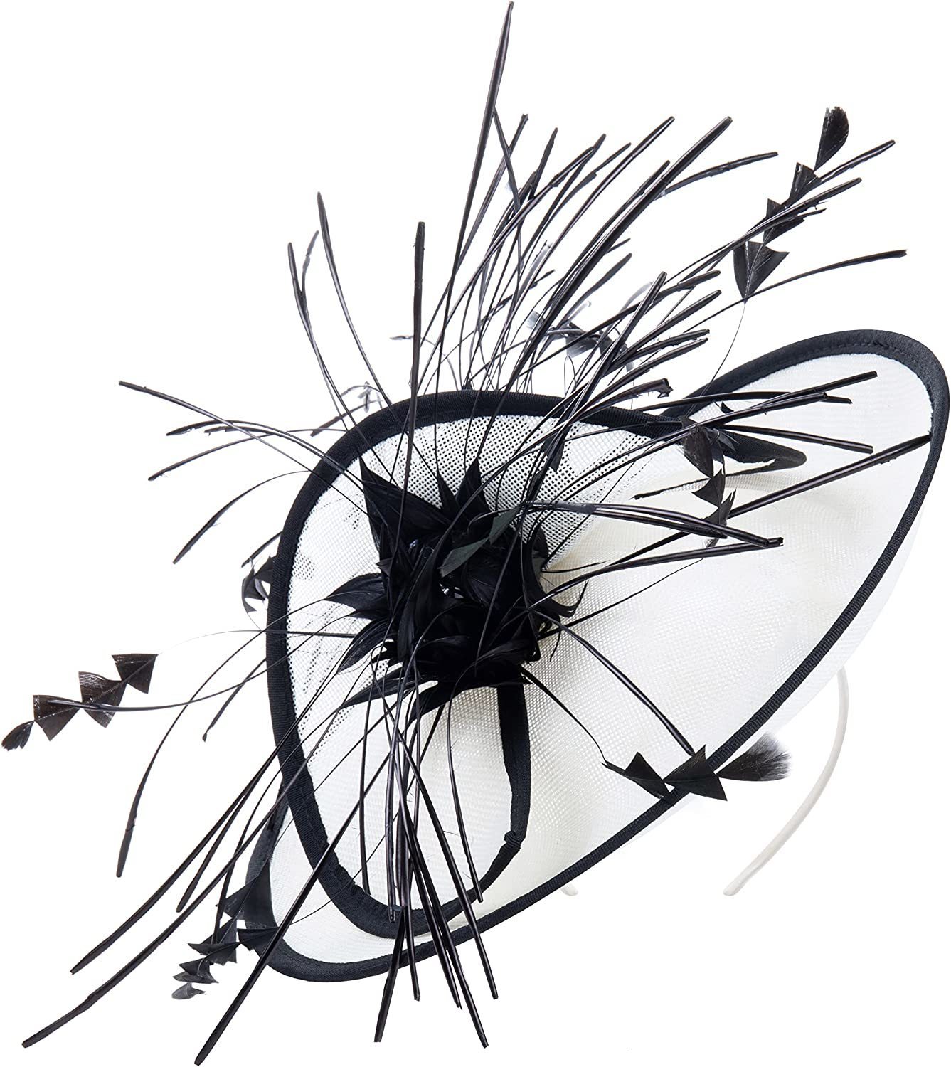 Wide Brim Hats Bucket Wedding Party Women Sinamay Hat Feather Flower Fascinators Hair Clip Tea Pillbox Derby Fedora Church Headpiece 230831